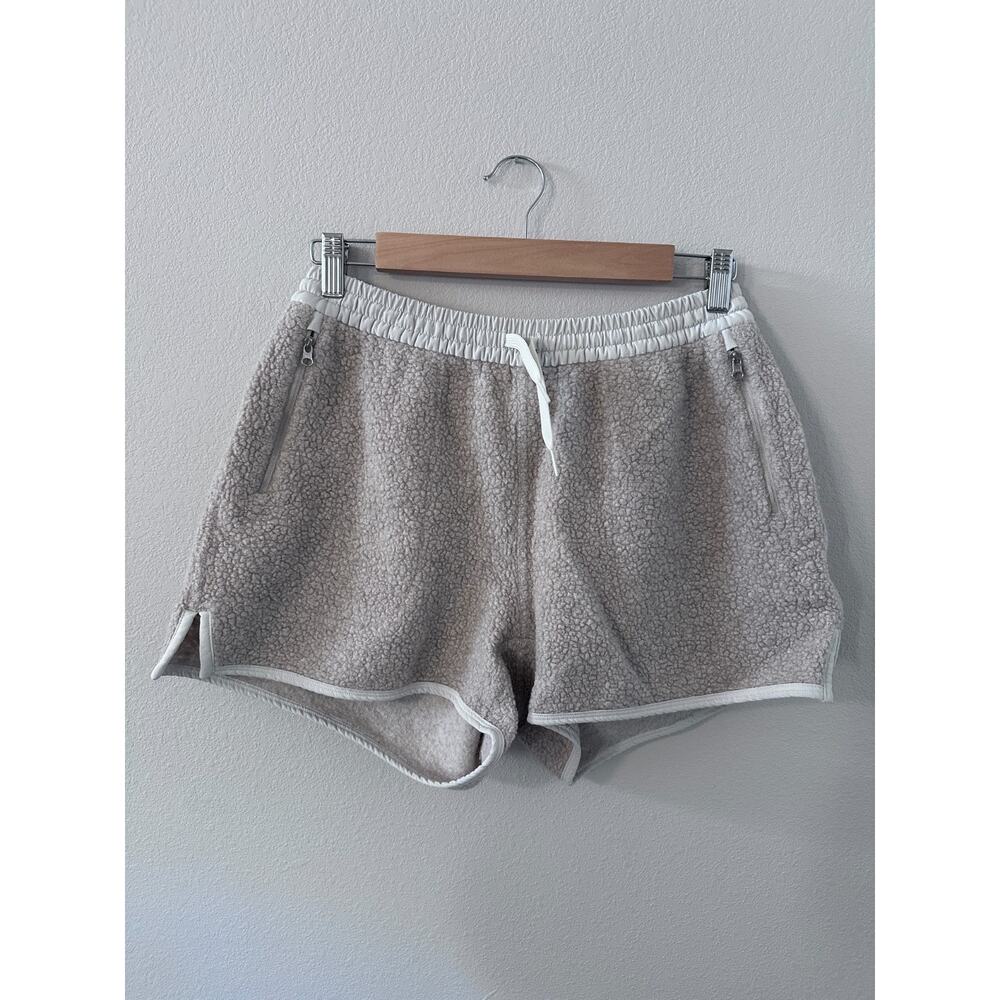 Outdoor Voices size small MegaFleece athletic workout Shorts in Oatmeal - Picture 2 of 6